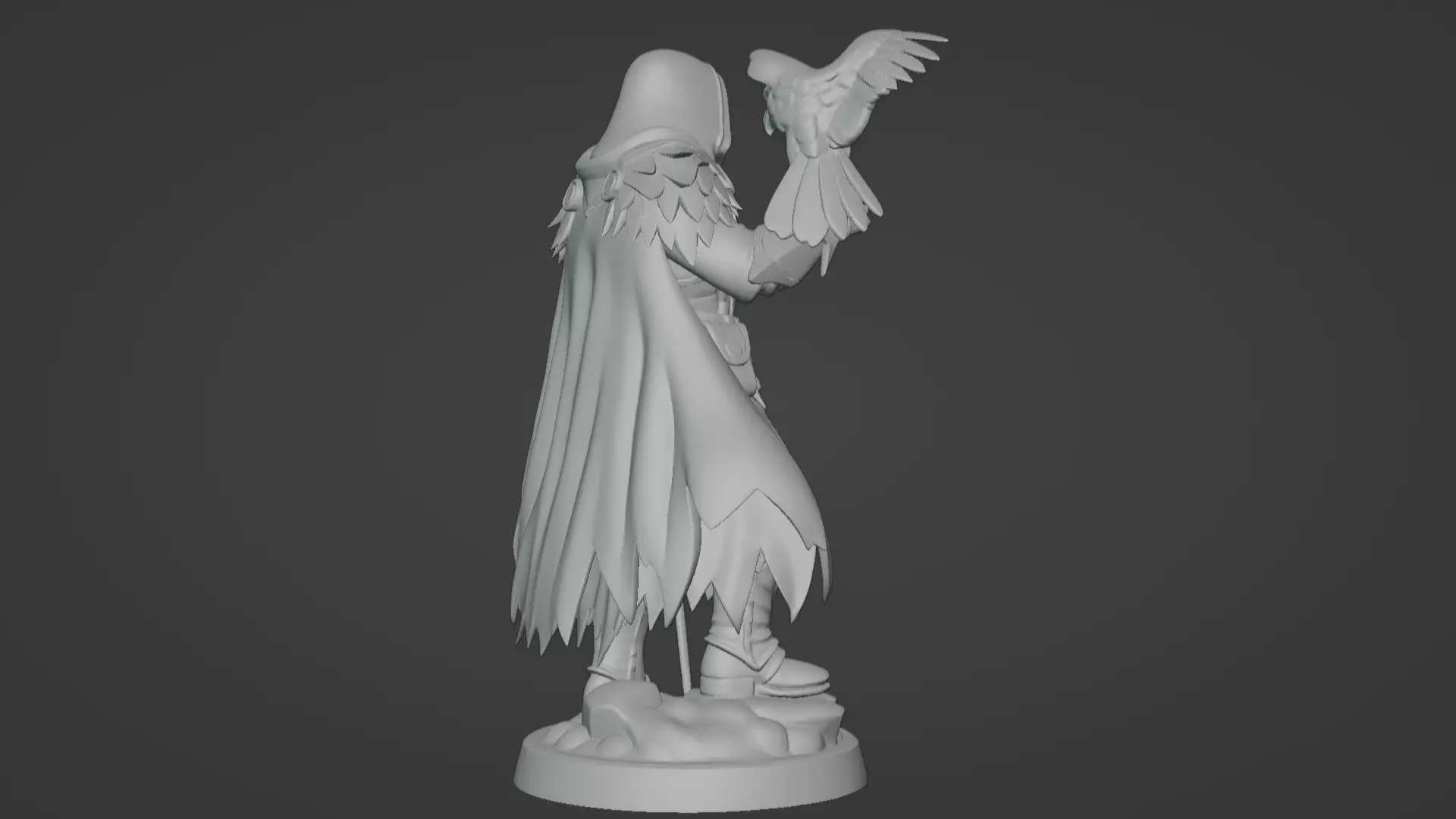 High Falconer Felgryn Ranger with Falcon 3D print model_32
