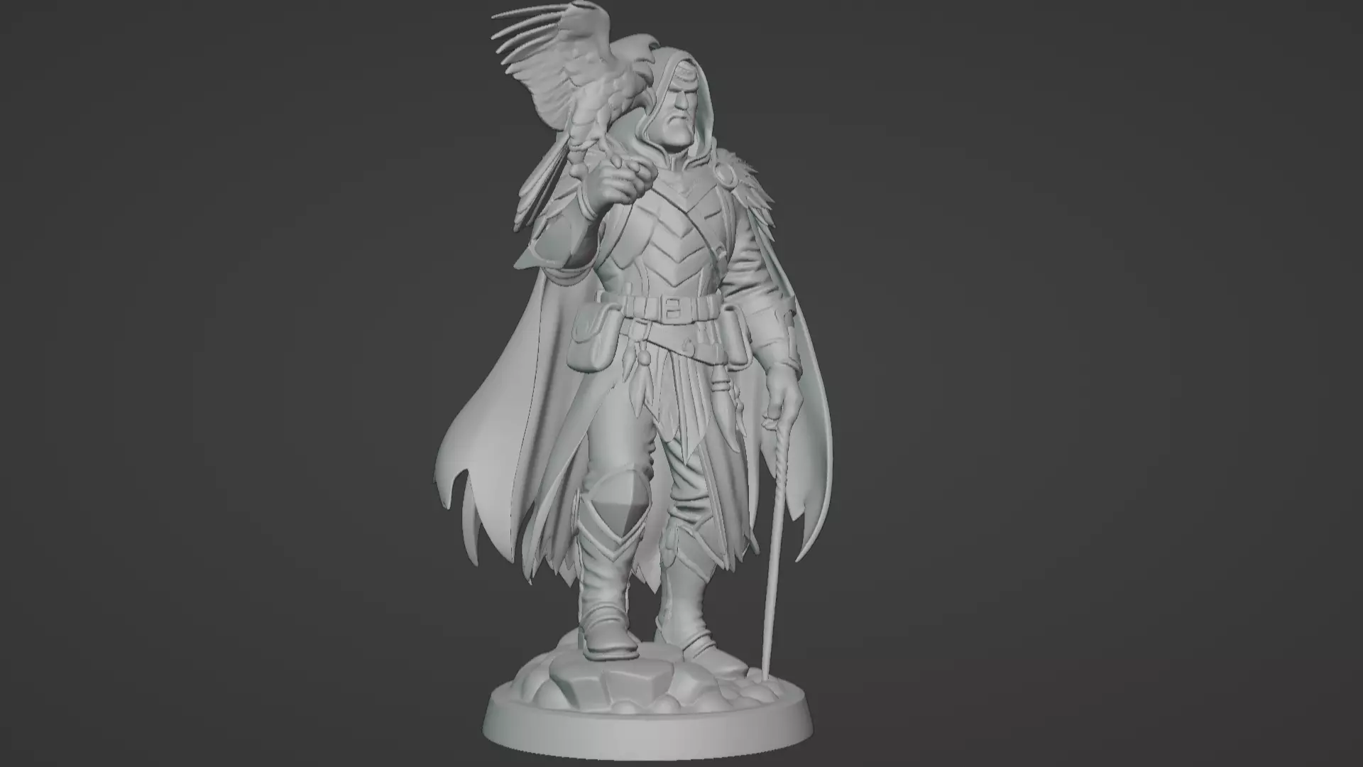 High Falconer Felgryn Ranger with Falcon 3D print model_2