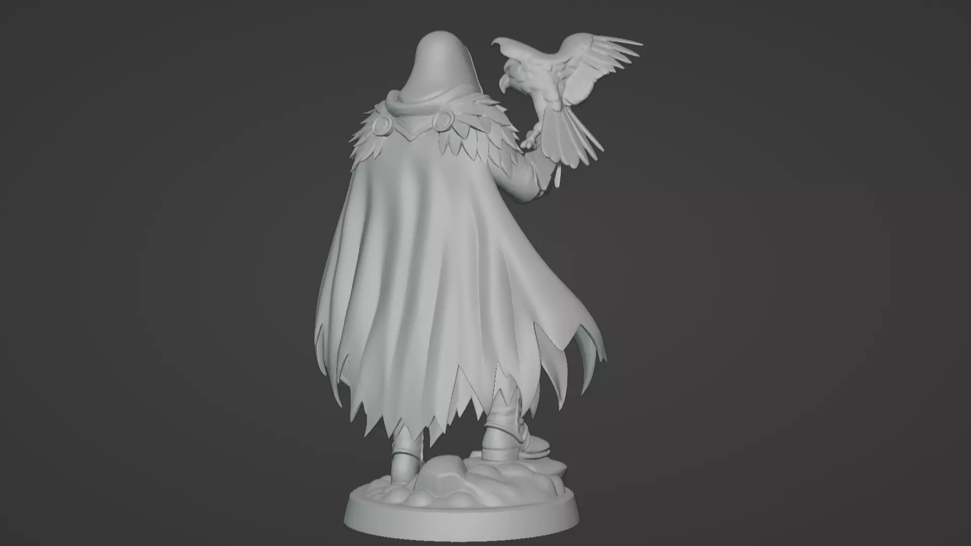 High Falconer Felgryn Ranger with Falcon 3D print model_30