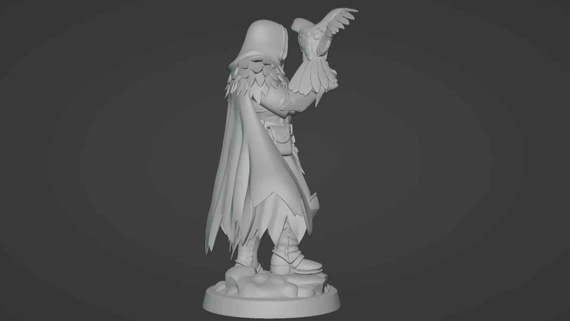 High Falconer Felgryn Ranger with Falcon 3D print model_31