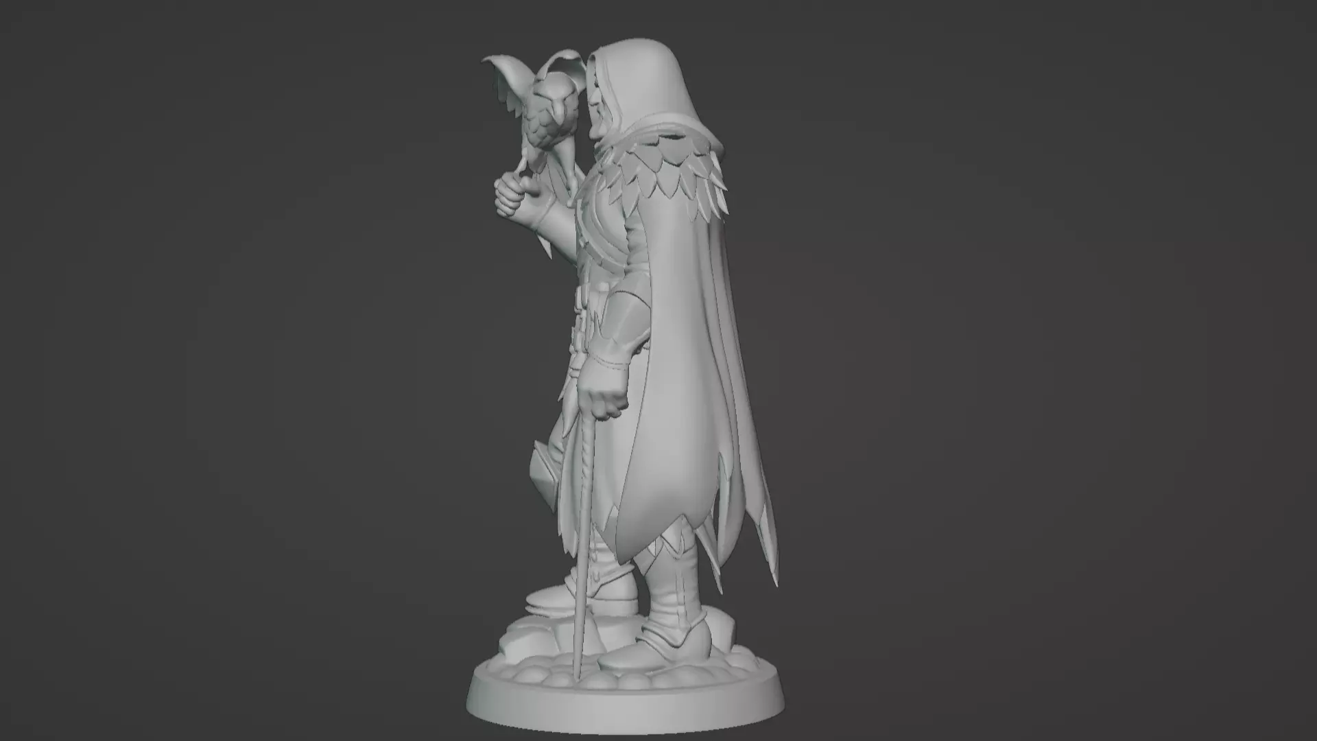 High Falconer Felgryn Ranger with Falcon 3D print model_41