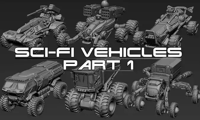 Sci-Fi Vehicles Part 1 3D model