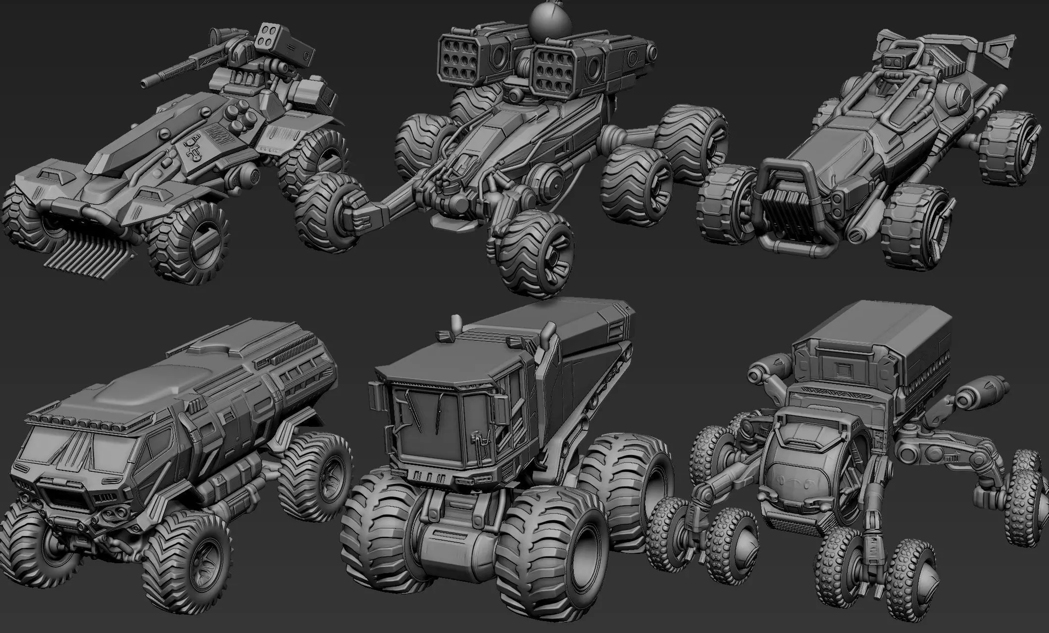 Sci-Fi Vehicles Part 1 3D model_1