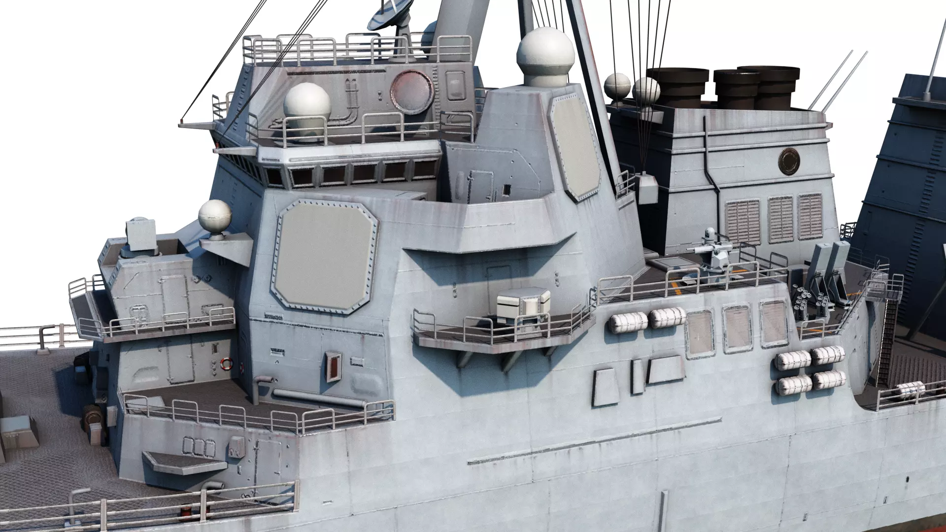 Arleigh Burke Flight III Destroyer DDG125 Low-poly 3D model_11