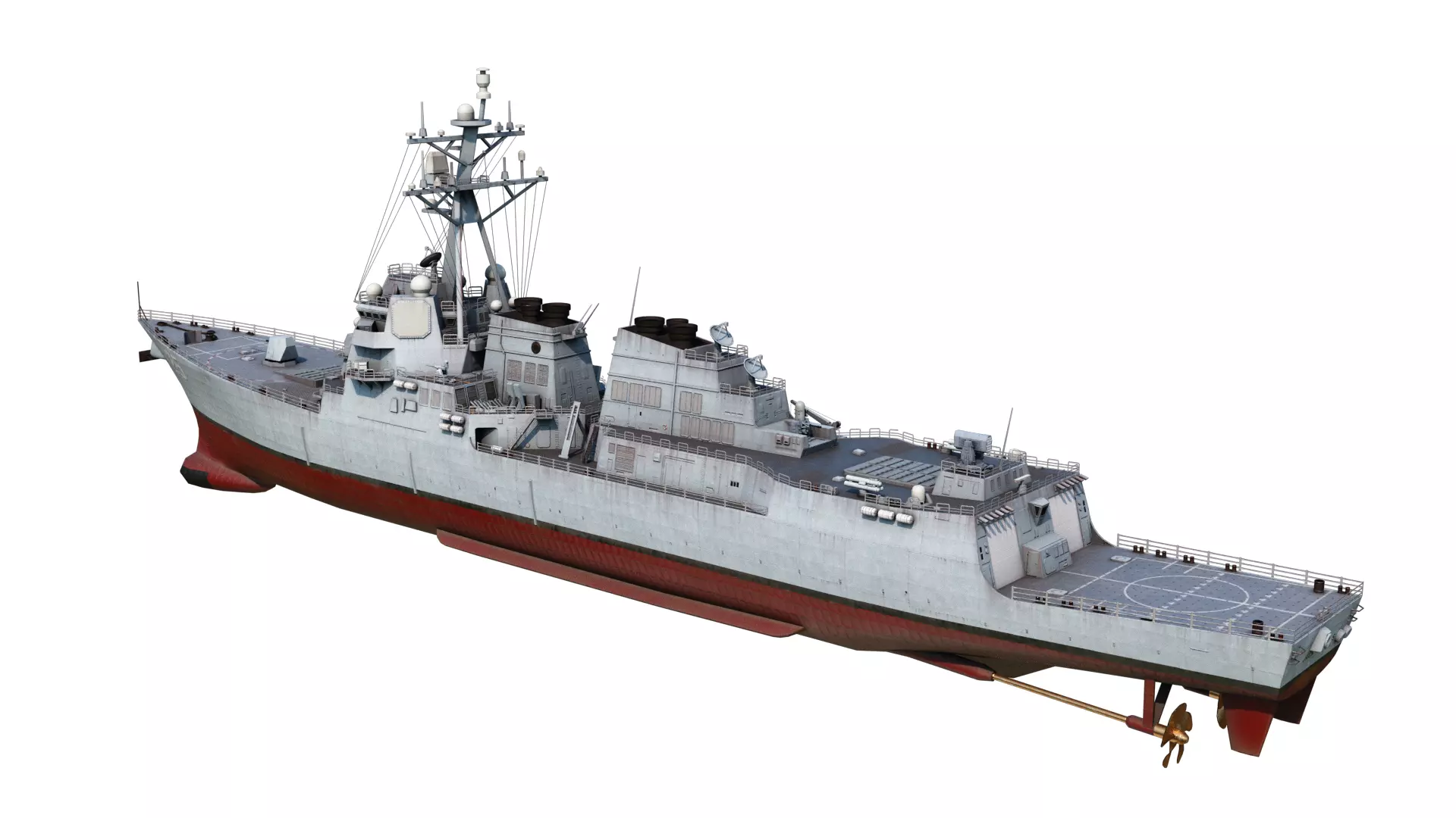 Arleigh Burke Flight III Destroyer DDG125 Low-poly 3D model_3