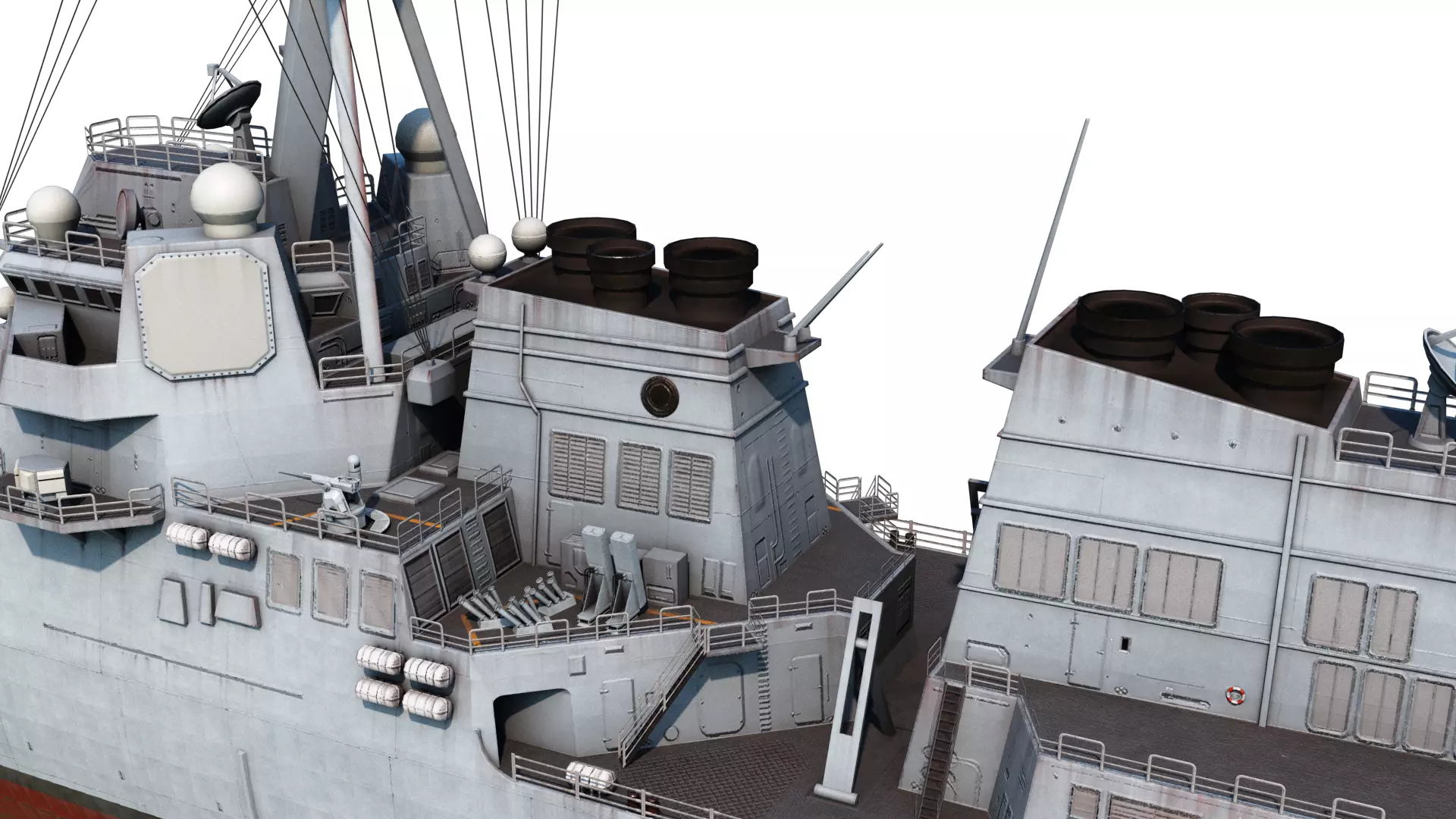 Arleigh Burke Flight III Destroyer DDG125 Low-poly 3D model_16