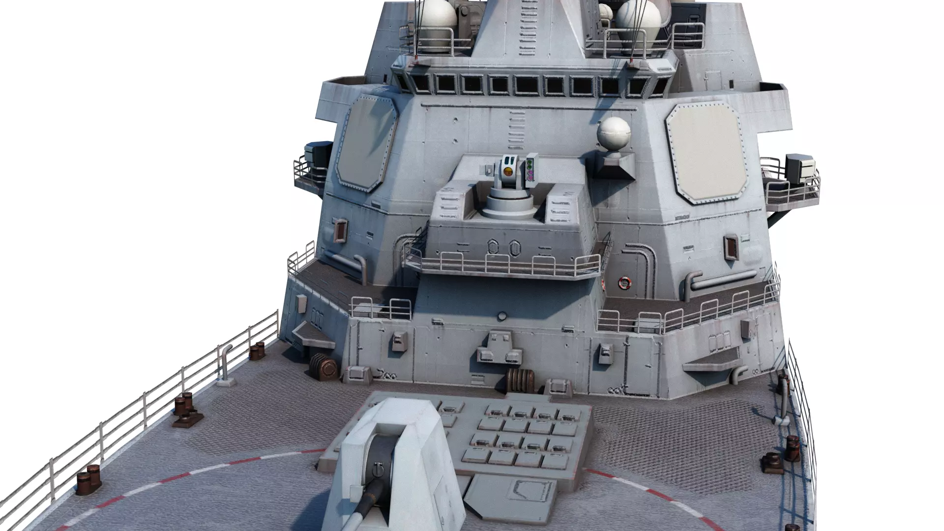 Arleigh Burke Flight III Destroyer DDG125 Low-poly 3D model_10
