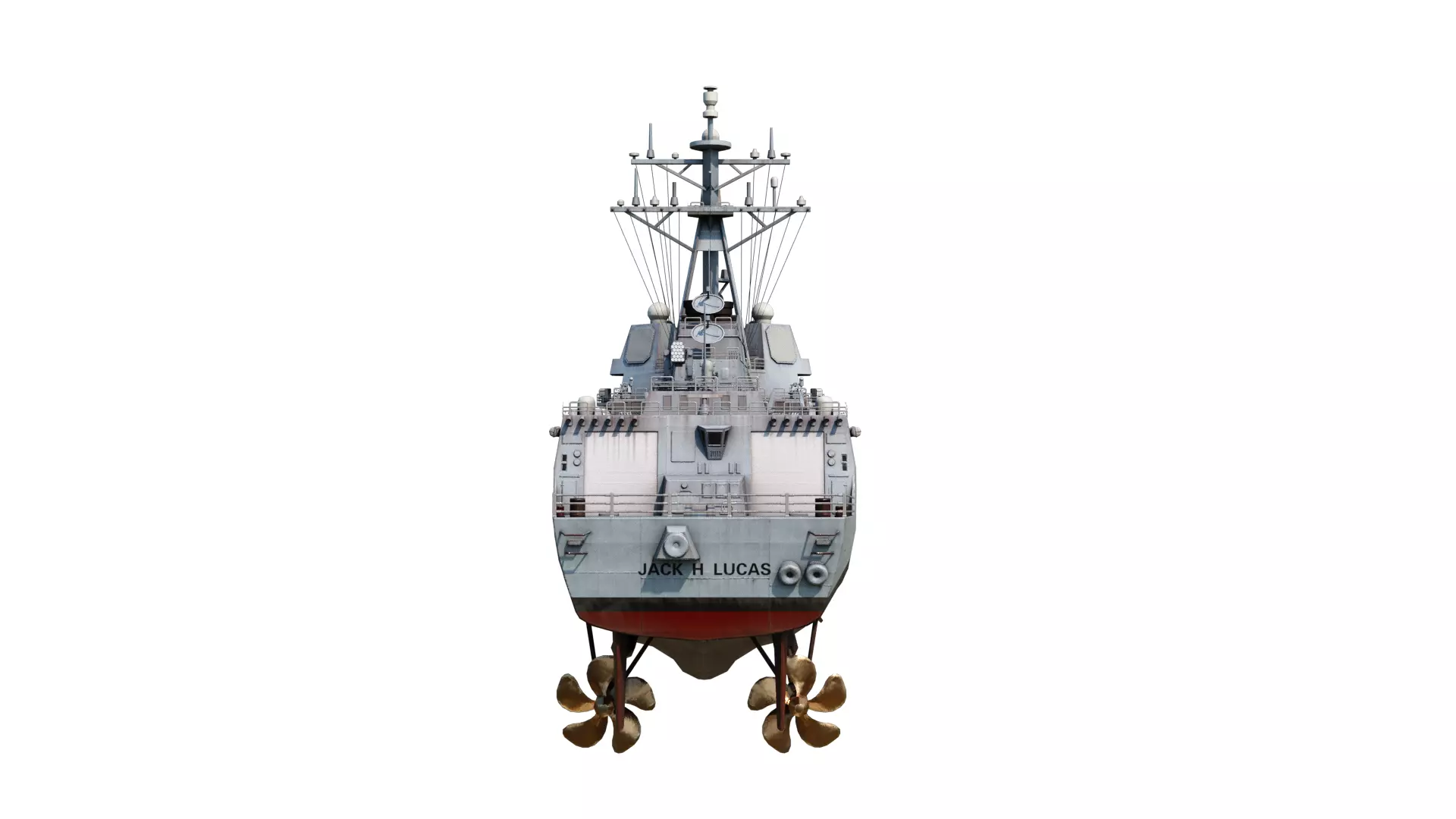 Arleigh Burke Flight III Destroyer DDG125 Low-poly 3D model_14