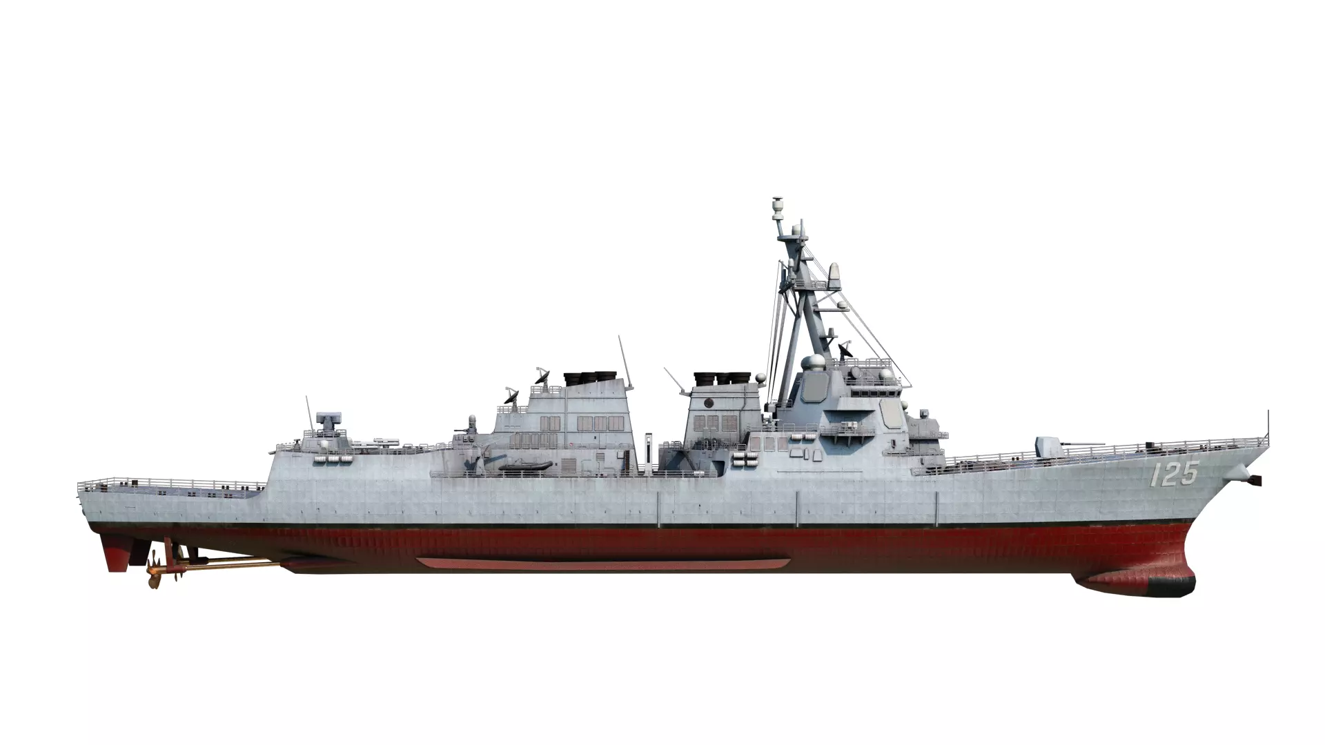 Arleigh Burke Flight III Destroyer DDG125 Low-poly 3D model_12