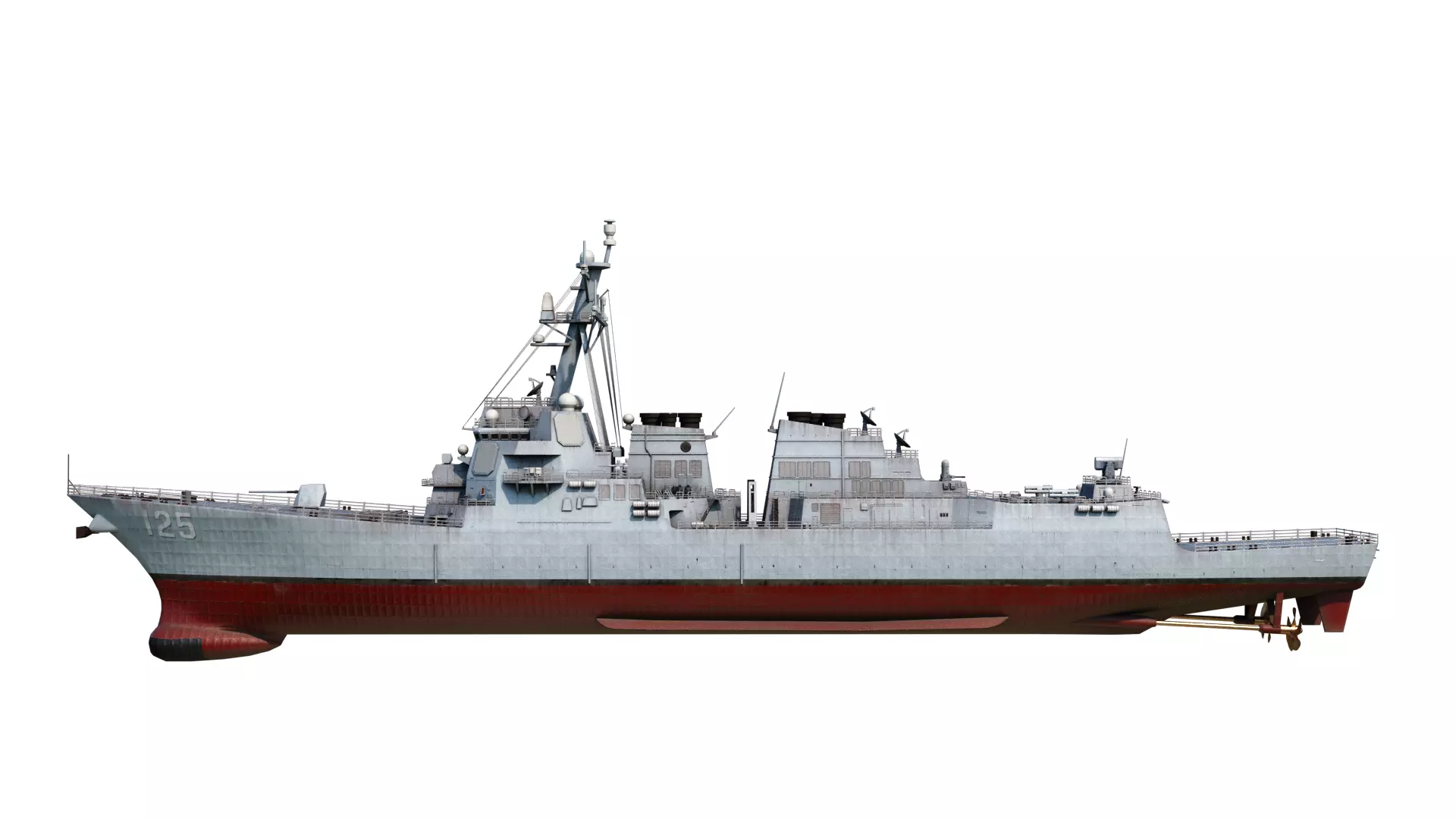 Arleigh Burke Flight III Destroyer DDG125 Low-poly 3D model_13
