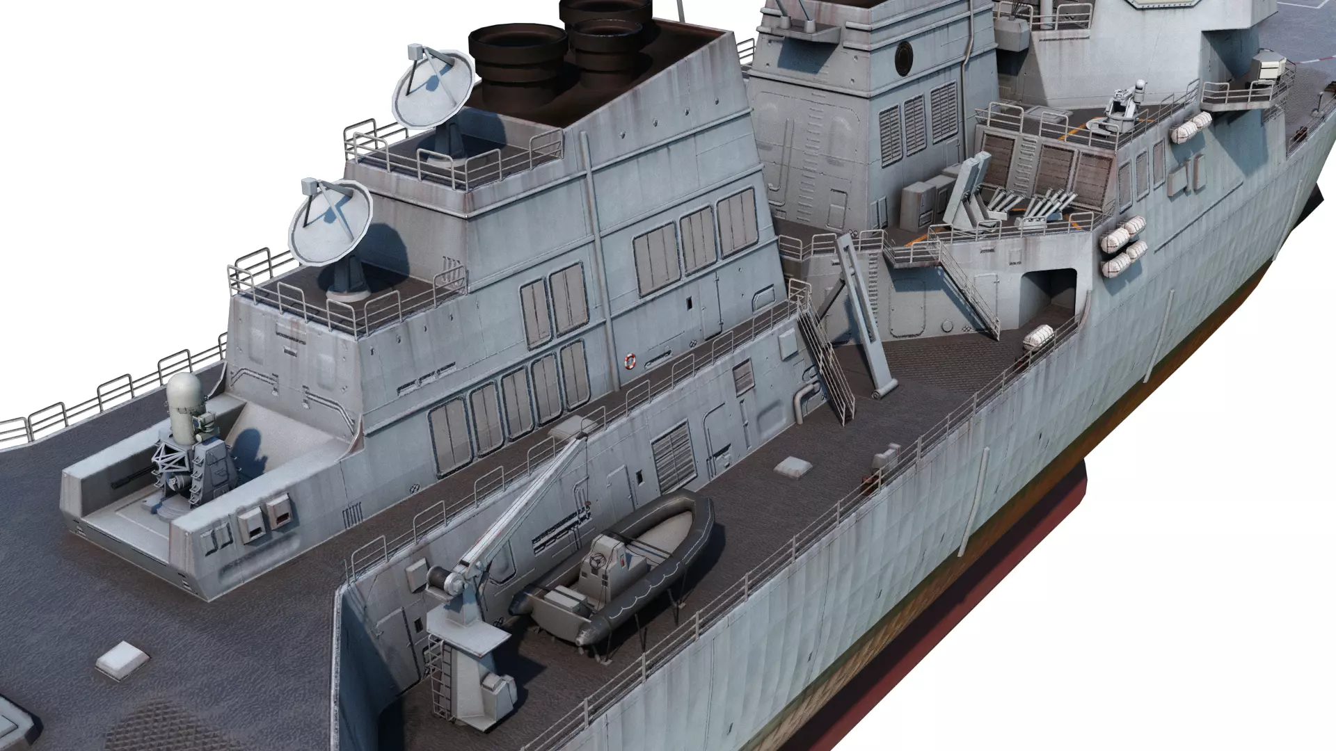 Arleigh Burke Flight III Destroyer DDG125 Low-poly 3D model_6