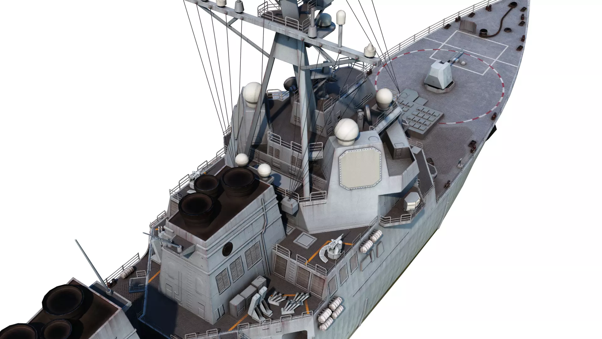 Arleigh Burke Flight III Destroyer DDG125 Low-poly 3D model_7