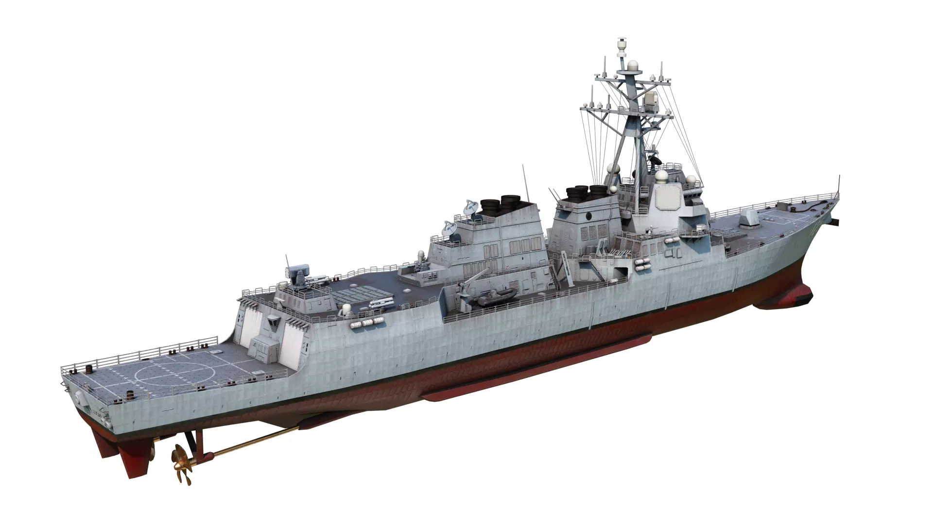 Arleigh Burke Flight III Destroyer DDG125 Low-poly 3D model_4