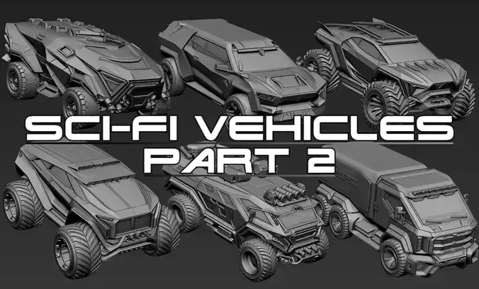 Sci-Fi Vehicles Part 2 3D model