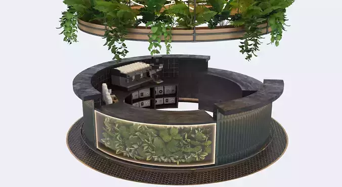  Island-style coffee bar 