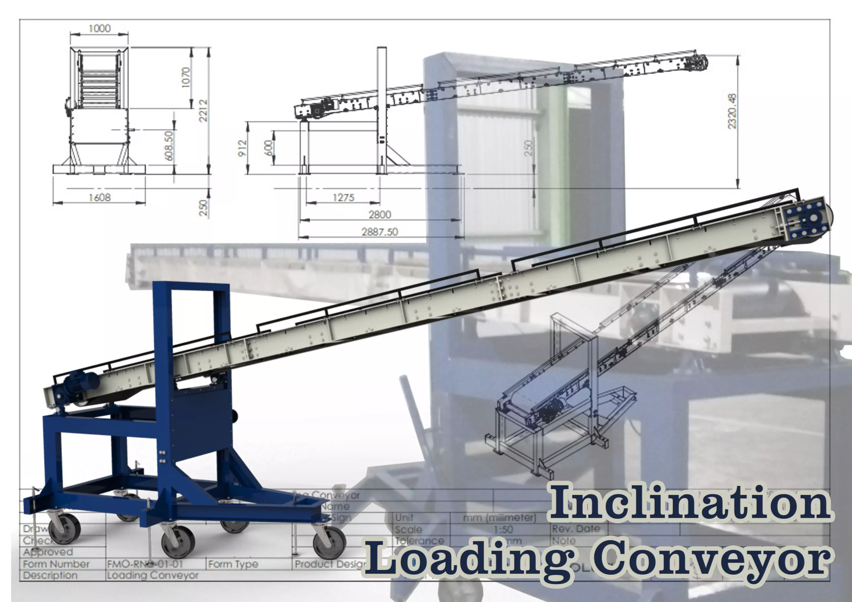 Inclination Loading Conveyor Free 3D model
