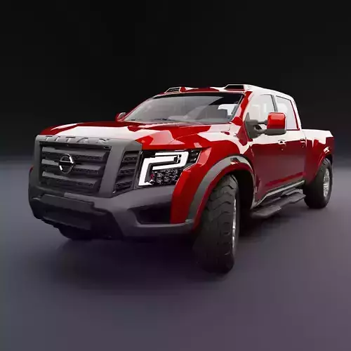 Nissan 4x4 Car Metallic Red Dark