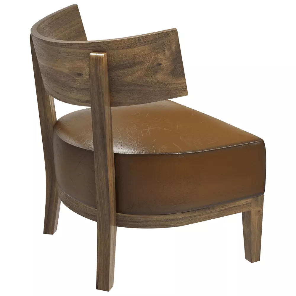 Mid Century Modern Lounge Chair 3D Model Low-poly 3D model_1