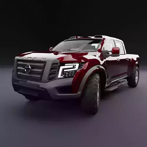 Nissan 4x4 Car Metallic Red Burgundy Dark