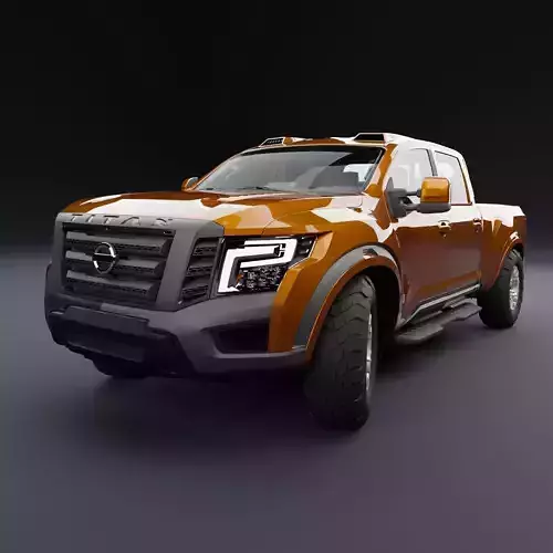 Nissan 4x4 Car Metallic Orange Dark