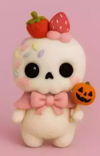Kawaii Halloween Skeleton Plush
