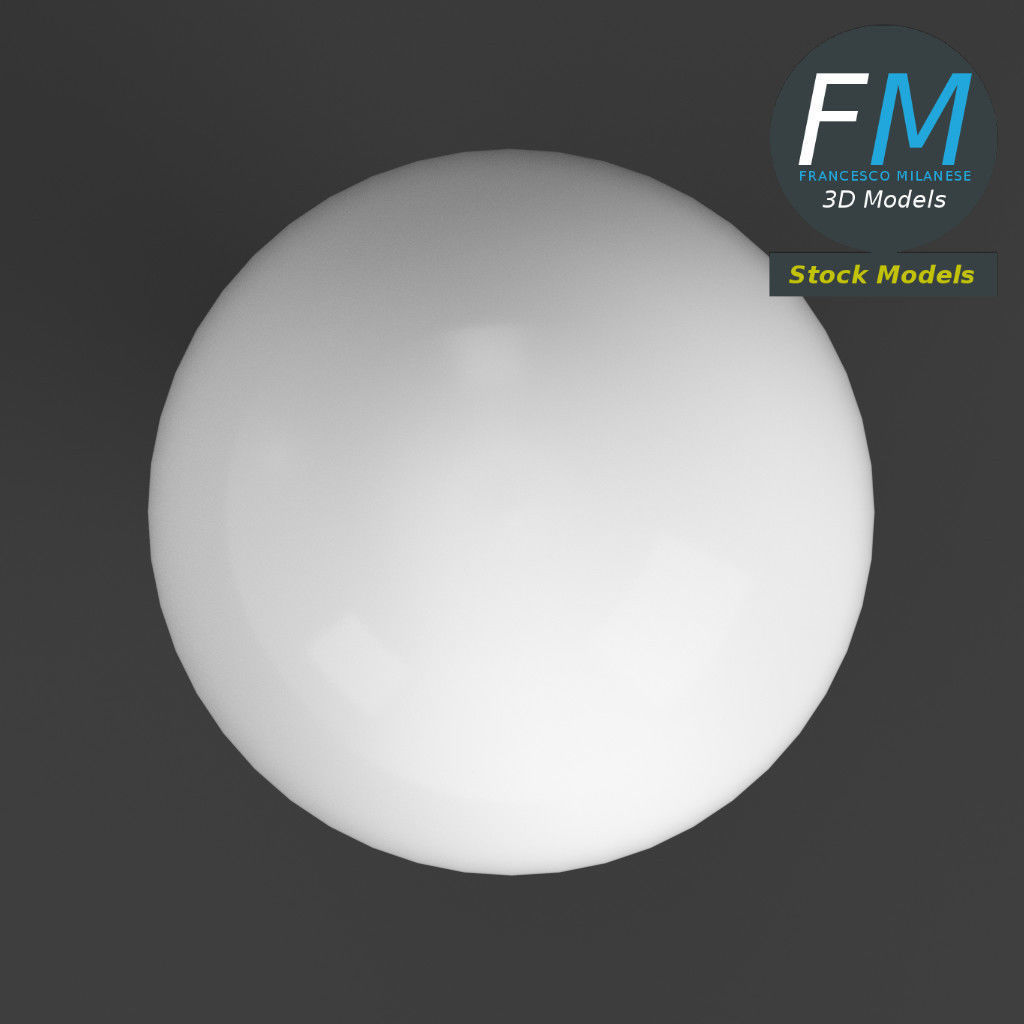 LED Fluorescent light bulb lamp 1 3D model_6