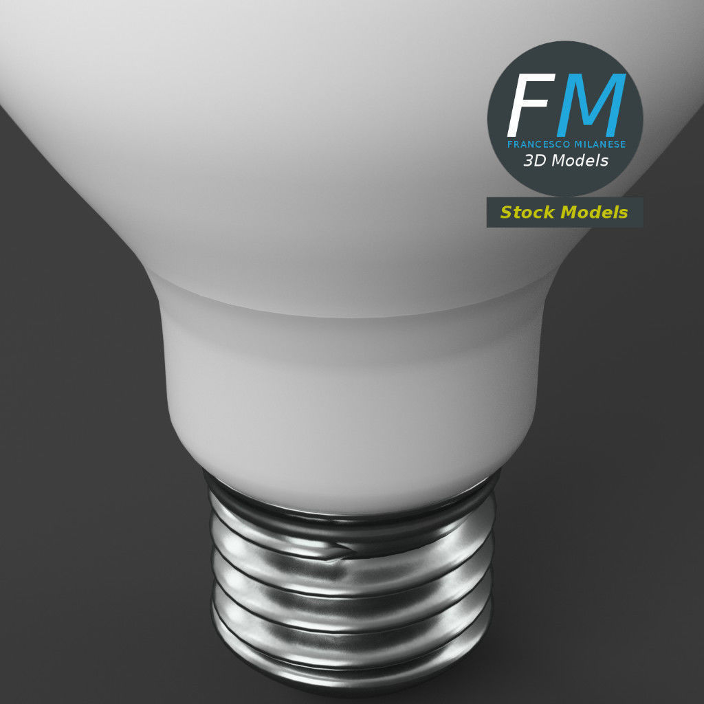 LED Fluorescent light bulb lamp 1 3D model_5