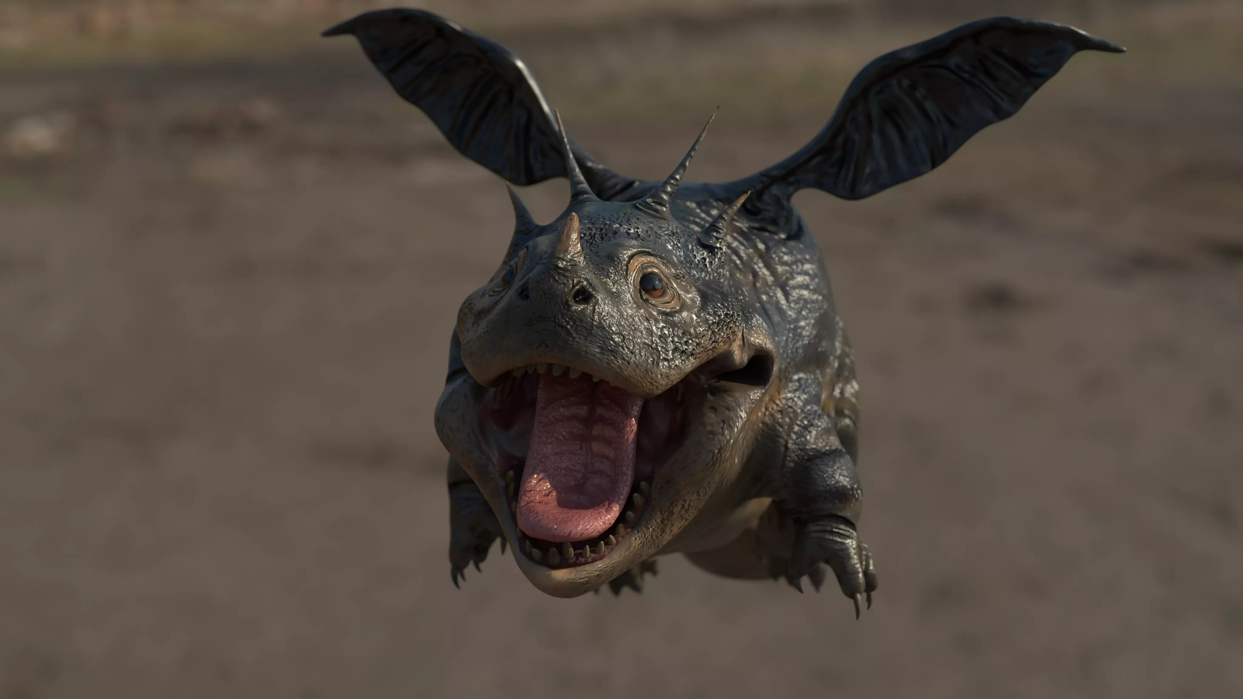 BOULDER DRAGON Low-poly 3D model_4