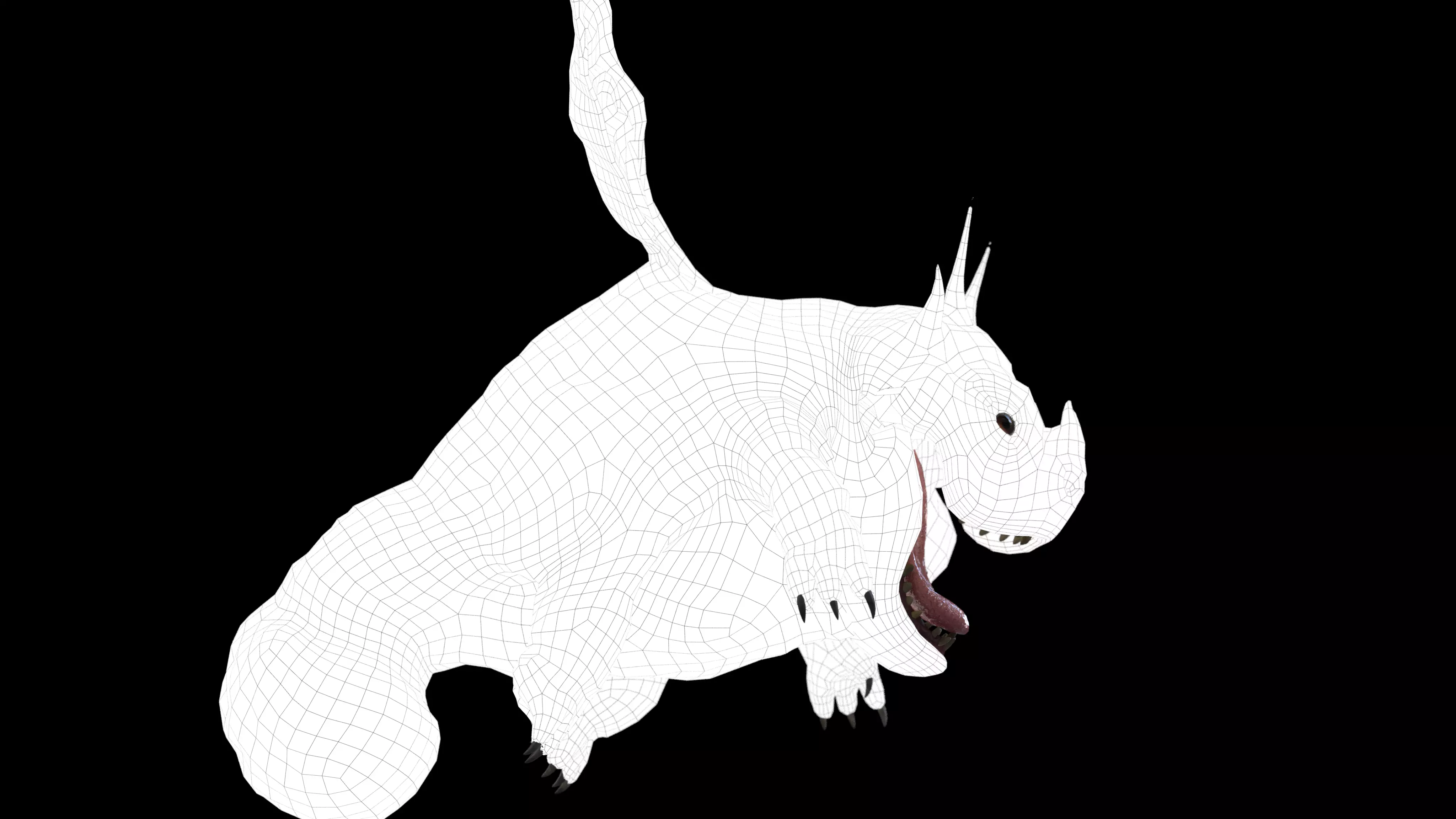 BOULDER DRAGON Low-poly 3D model_8