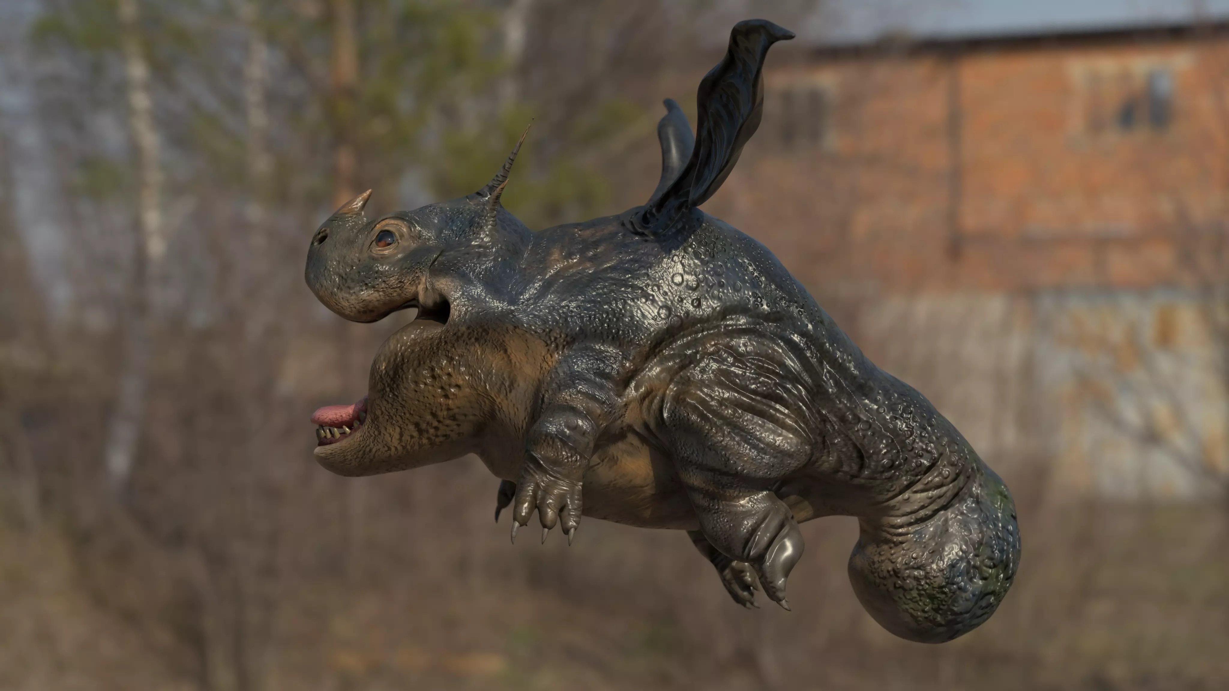 BOULDER DRAGON Low-poly 3D model_5