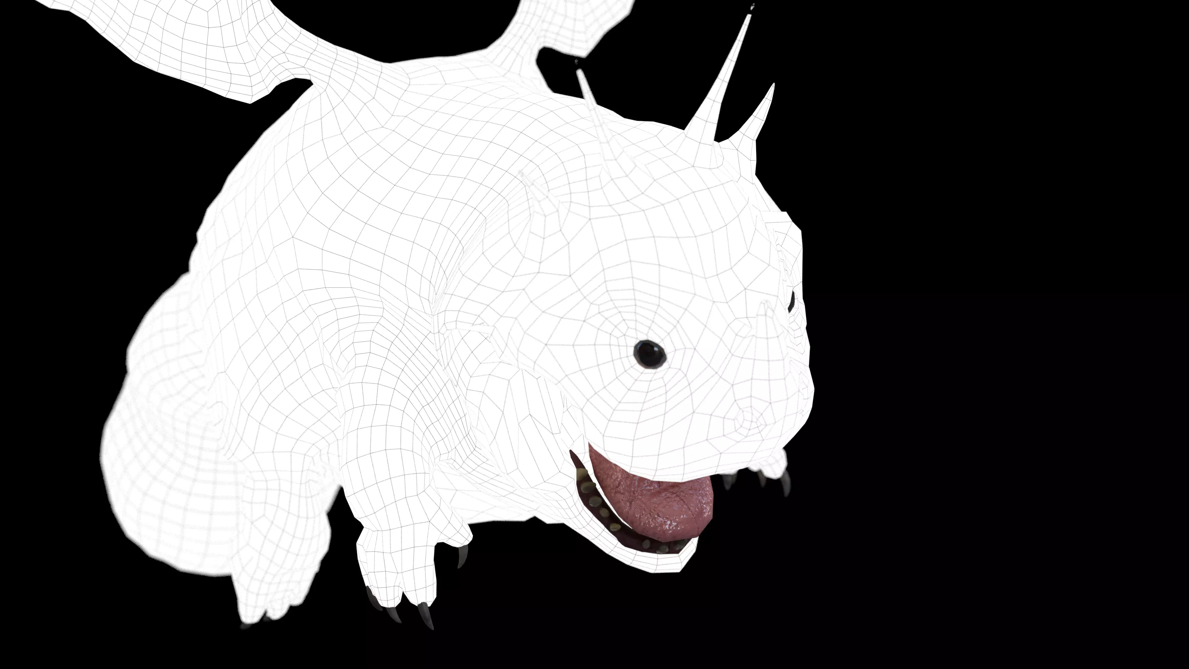 BOULDER DRAGON Low-poly 3D model_7