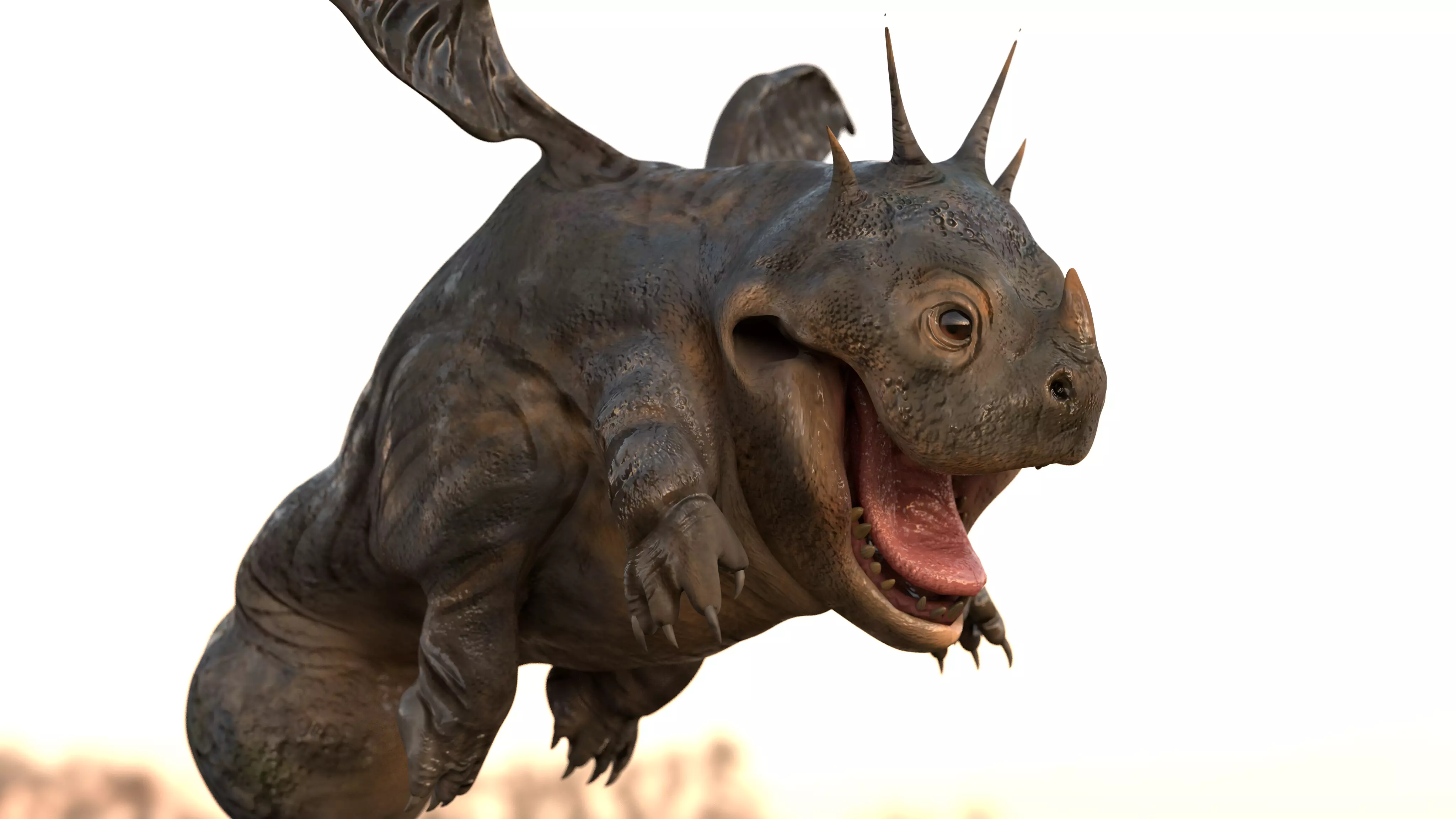 BOULDER DRAGON Low-poly 3D model_3