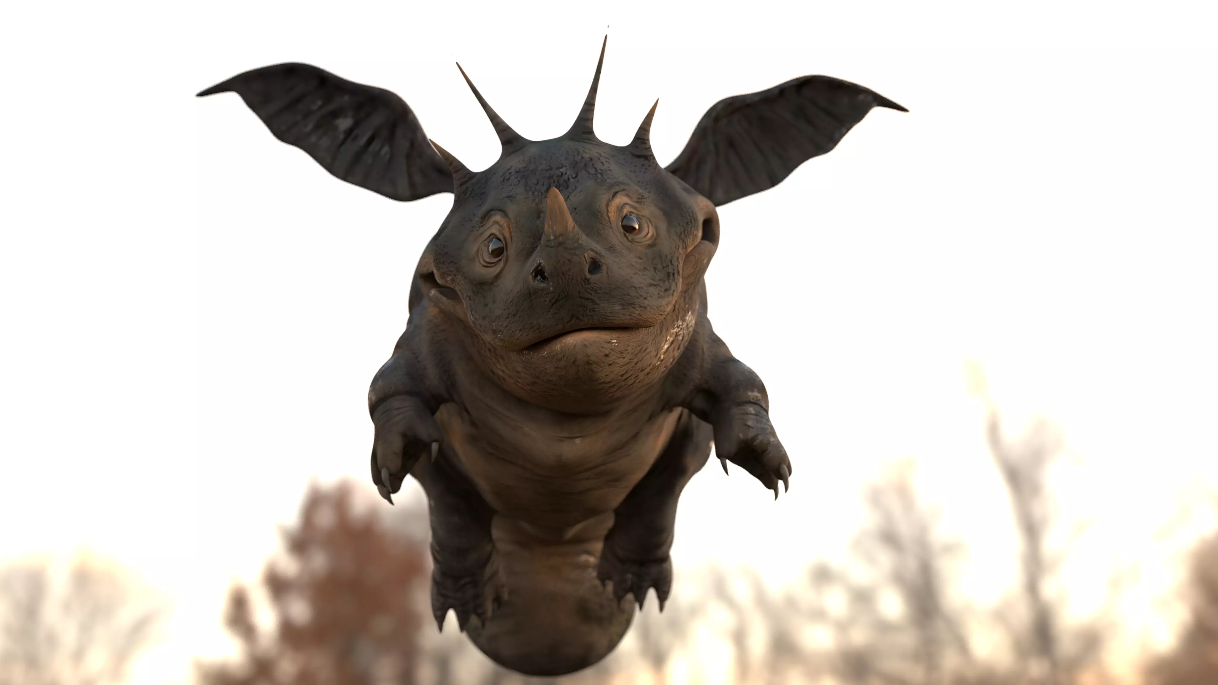 BOULDER DRAGON Low-poly 3D model_1