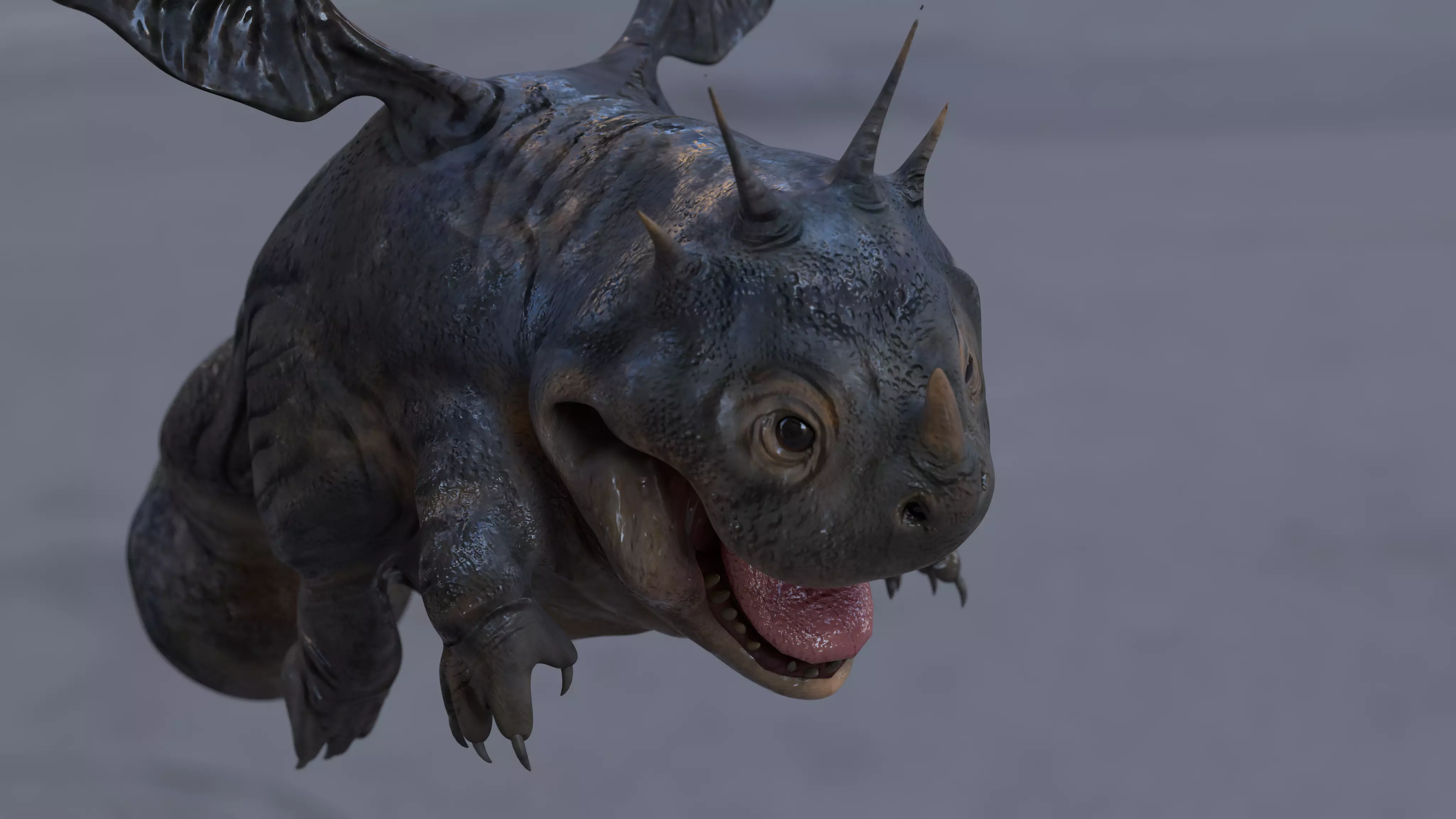 BOULDER DRAGON Low-poly 3D model_6