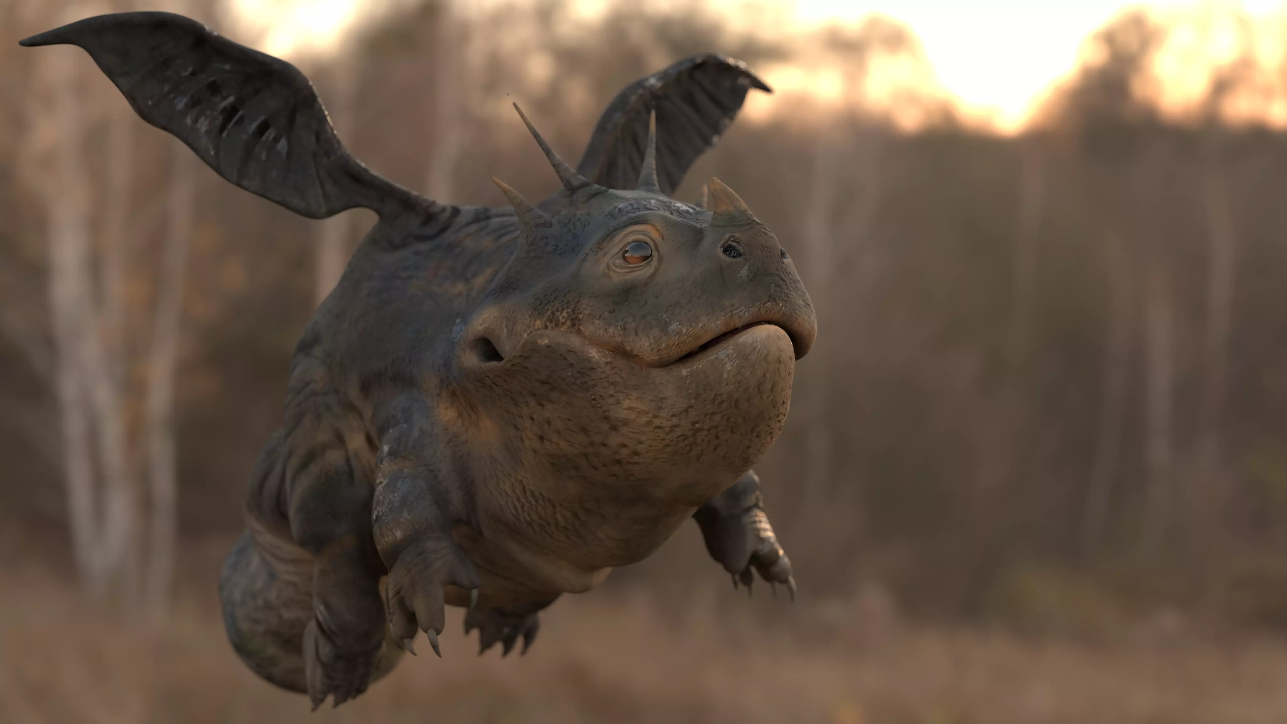 BOULDER DRAGON Low-poly 3D model_2