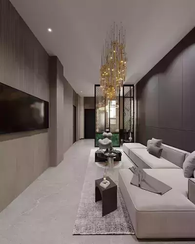 Living room and bedroom3D models 