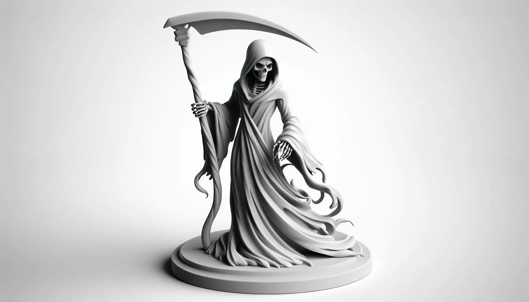Stylized Grim Reaper 3D print model_0