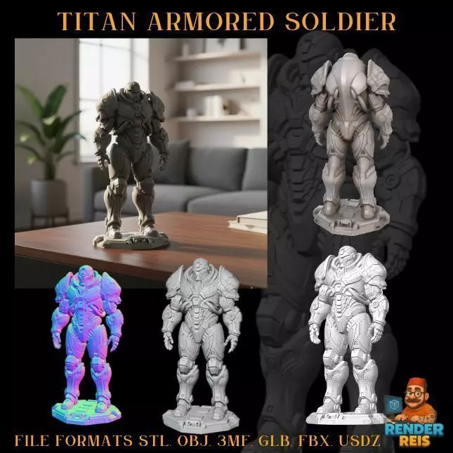 Titan Armored Soldier 3D print model