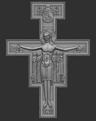 San Damiano Cross  Relief V02