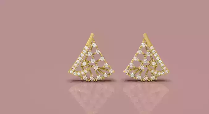 Triangle Diamond Earring - 0026