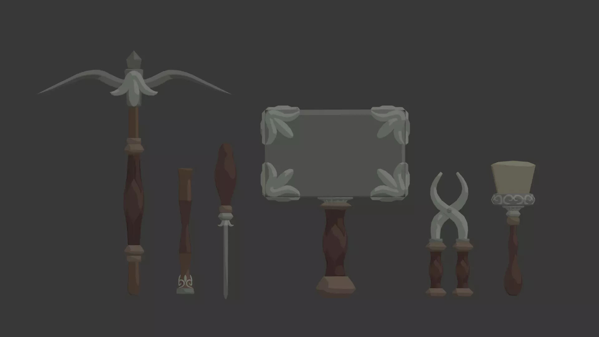 Fantasy Tools Free low-poly 3D model_0