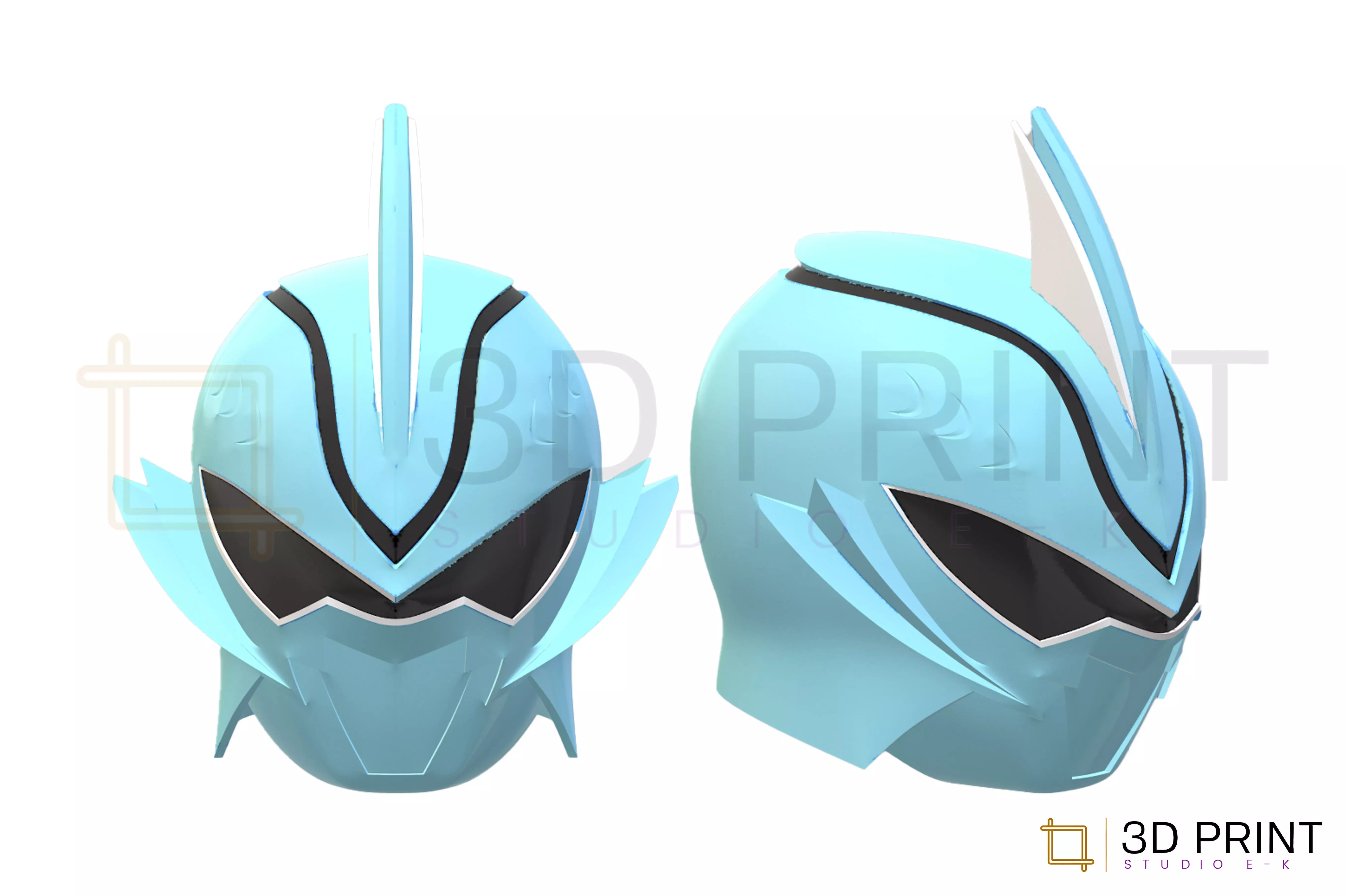 Power Rangers Jungle Fury Shark Spirit Ranger Helmet 3D print model_0