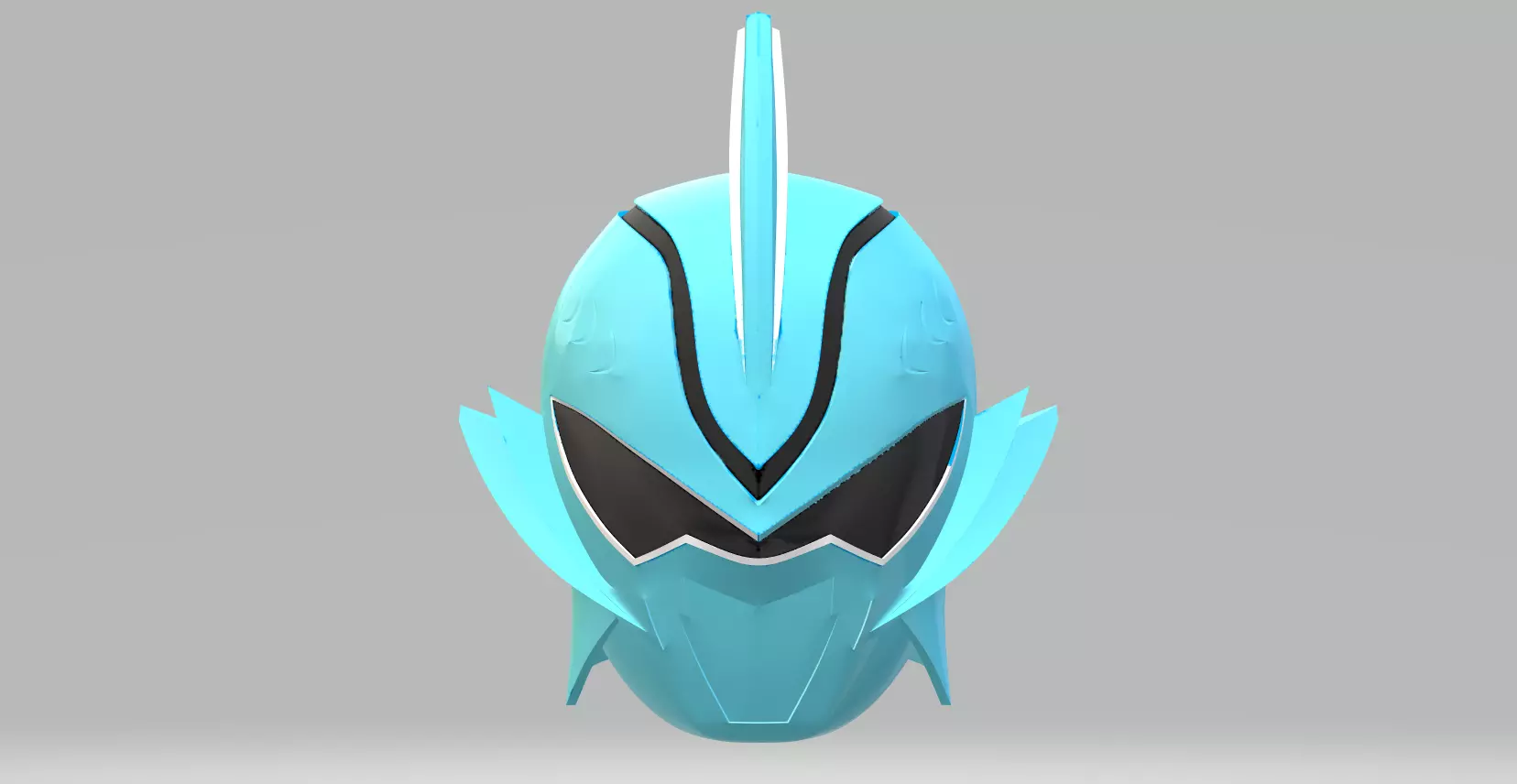 Power Rangers Jungle Fury Shark Spirit Ranger Helmet 3D print model_2