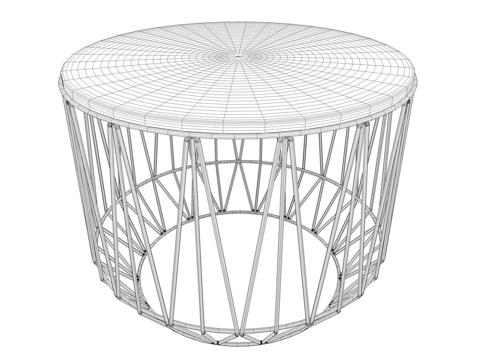 marble top coffee table 3D model_2