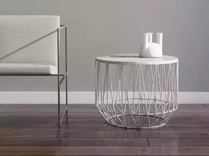 marble top coffee table 3D model marble top coffee table 3D model