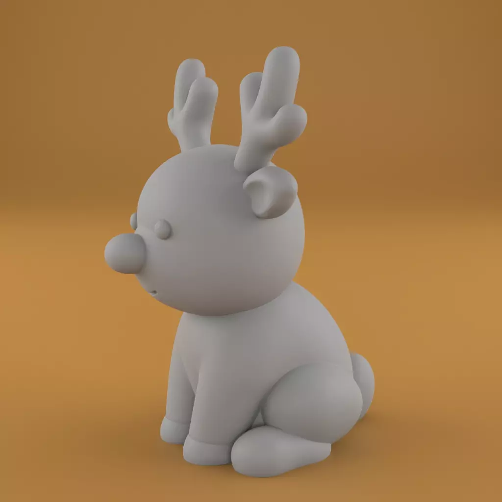 Cute Reindeer 3D Model for Holiday Decor 3D print model_4