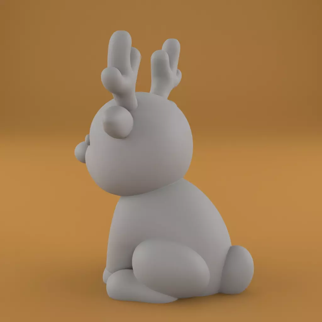 Cute Reindeer 3D Model for Holiday Decor 3D print model_5