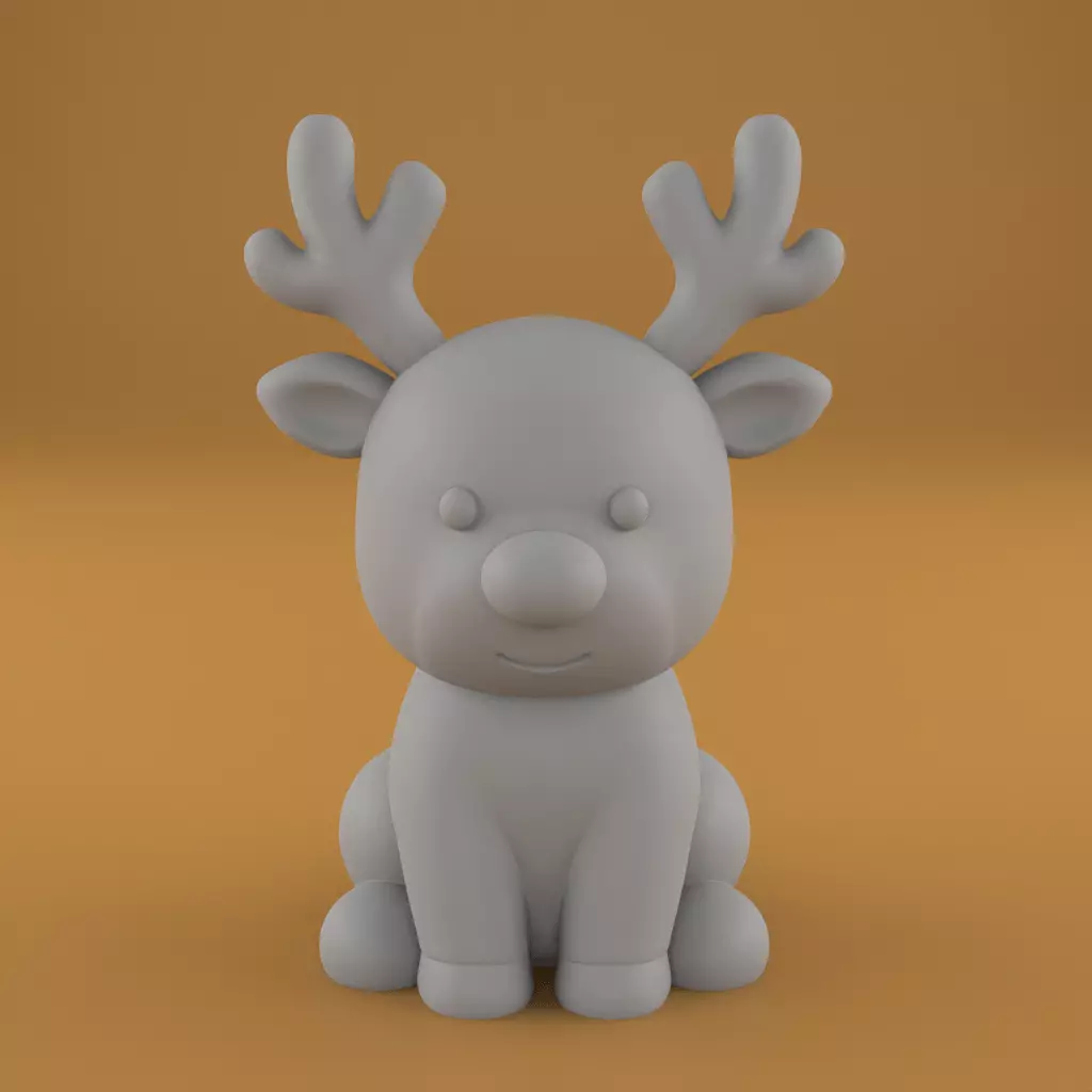 Cute Reindeer 3D Model for Holiday Decor 3D print model_3