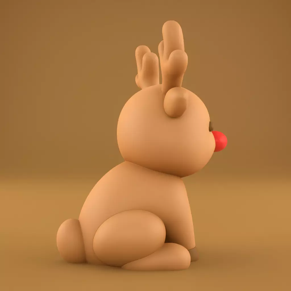 Cute Reindeer 3D Model for Holiday Decor 3D print model_2