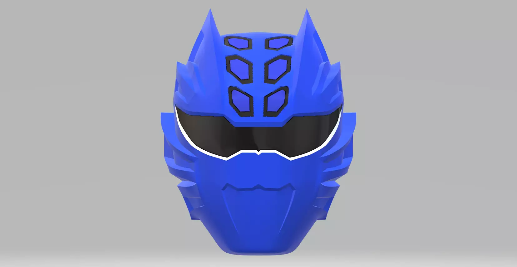 Power Rangers Jungle Fury Blue Ranger Helmet 3D print model